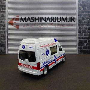 ماشین فلزی آمبولانس چراغ دار